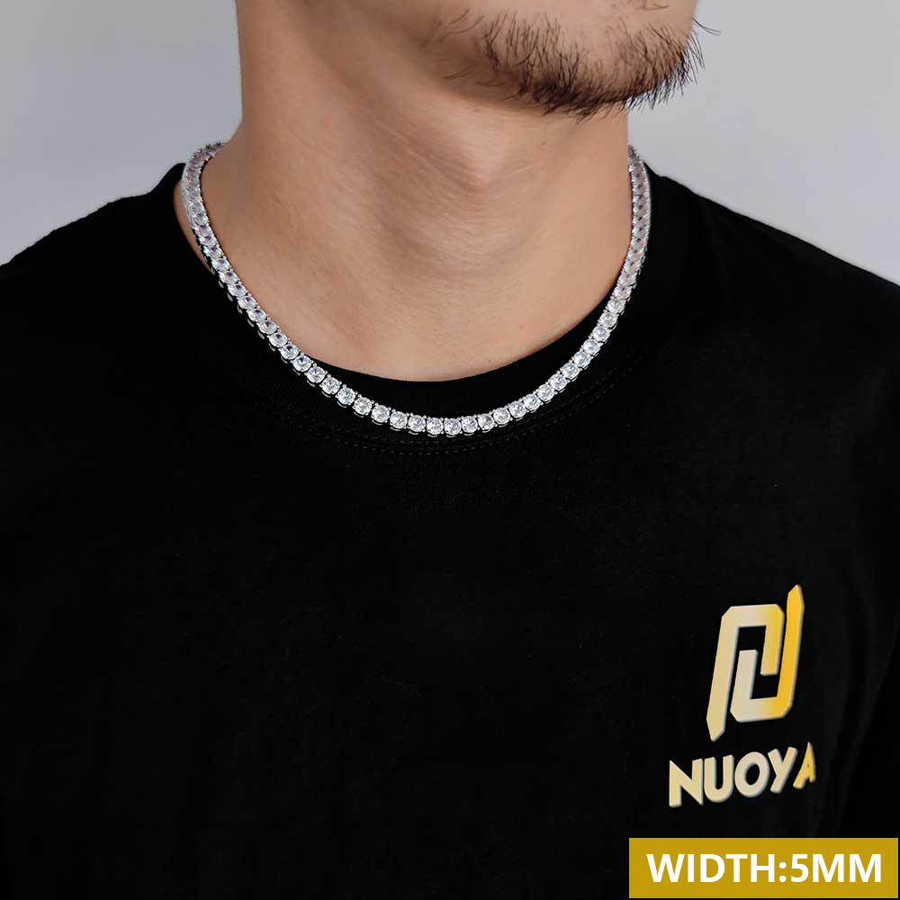 3/4/5mm CZ Spring Clasp Tennis Chain