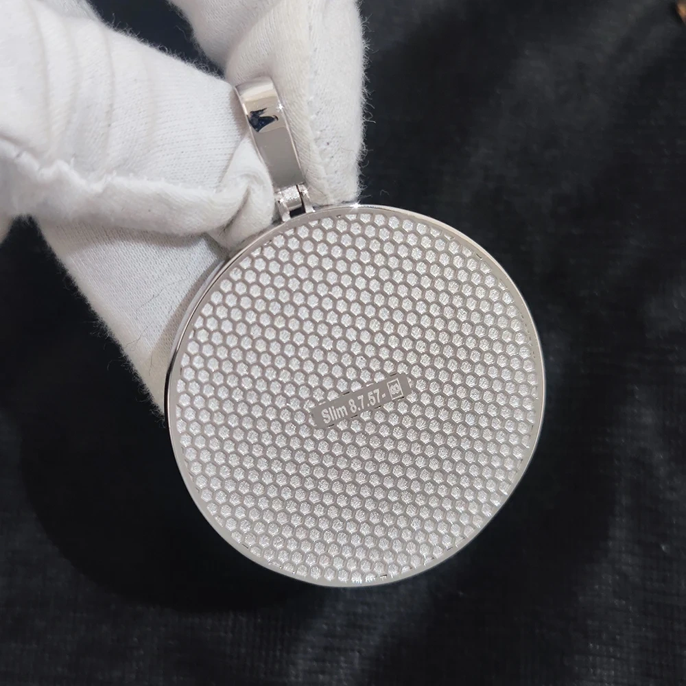 Custom 2inch Circle Family Tree Multiple Name Pendant 925Sterling Silver For Women VVS Moissanite Jewelry Pendant  Necklace Men