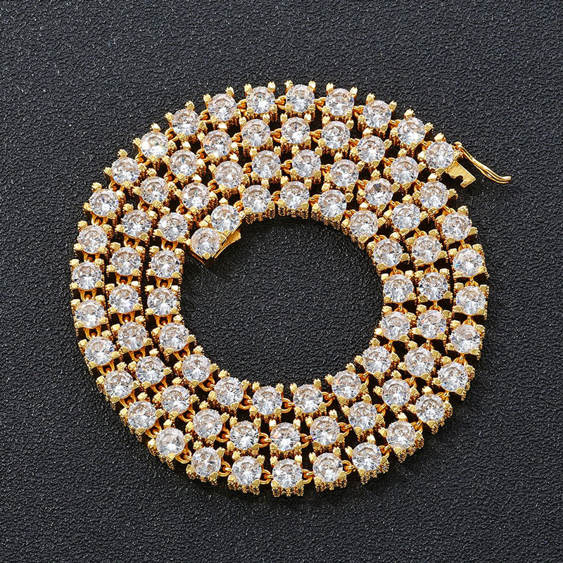 6mm Bling Tennis Chain – White Gold Iced Out Necklace