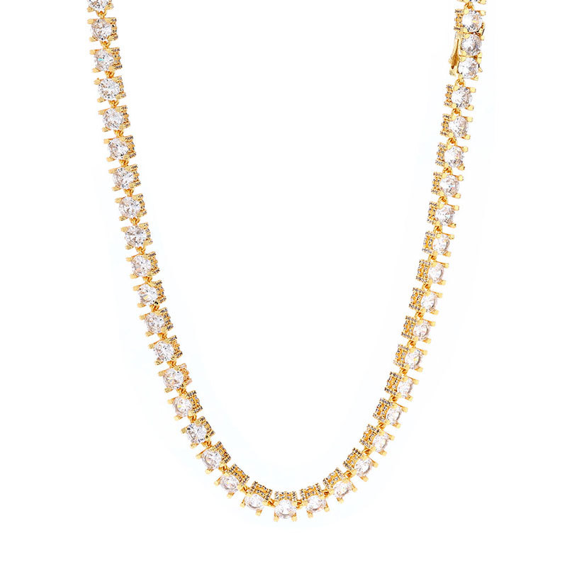 6mm Bling Tennis Chain – White Gold Iced Out Necklace