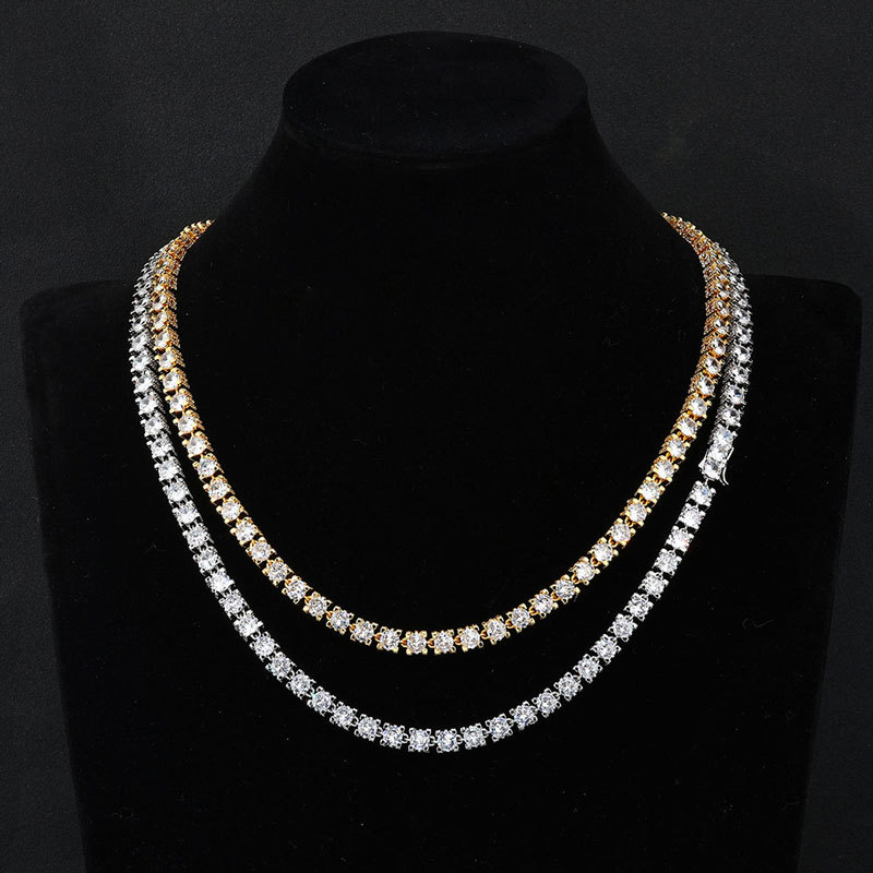 6mm Bling Tennis Chain – White Gold Iced Out Necklace
