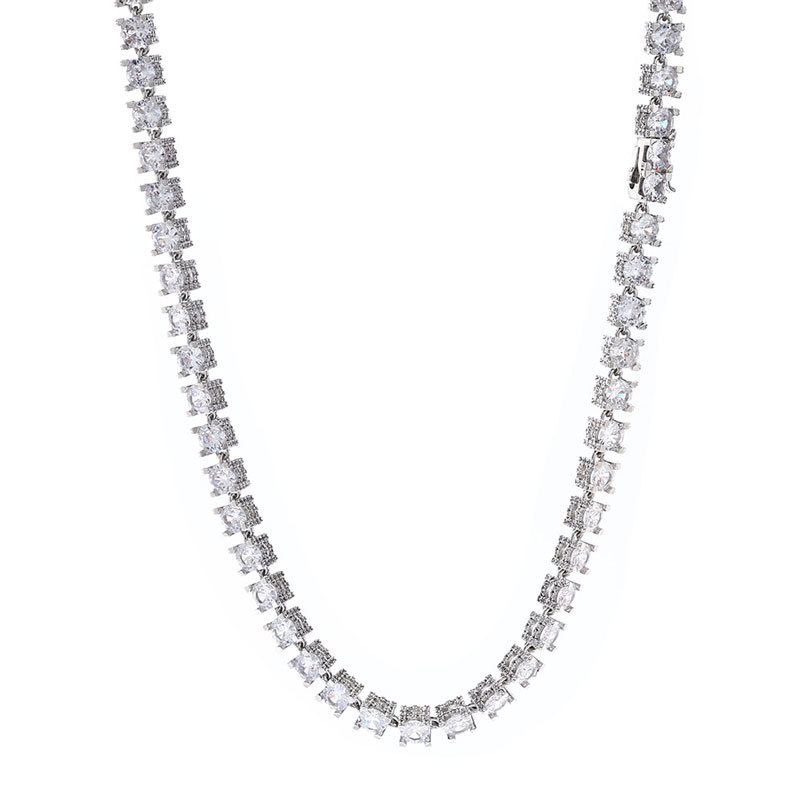 6mm Bling Tennis Chain – White Gold Iced Out Necklace