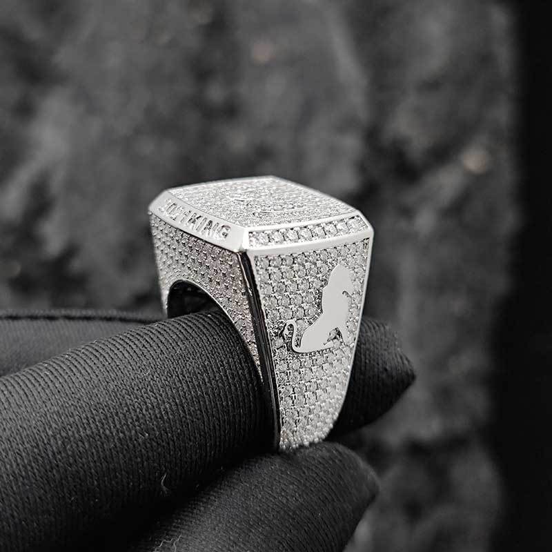 Custom Name Moissanite Ring in 925 Sterling Silver