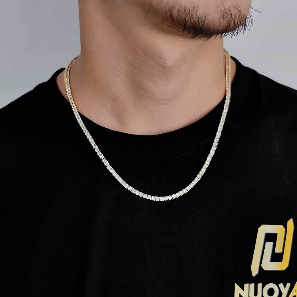 Iced Out Bling 3mm Diamond Tennis Chain Necklace