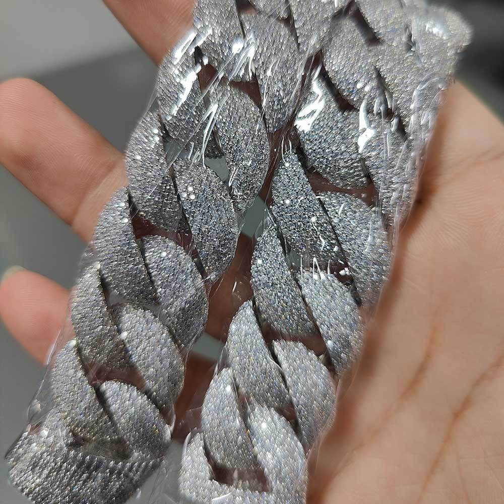 NUOYA Wholesale 22mm Full Diamond Iced Out Cuban Link Chain Necklace
