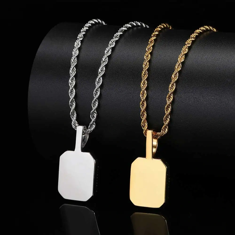 Custom Hiphop Bling Cz Charms More Color Aquamarine Red Ruby Emerald Rose Gold Plated Magnolia Crystal Pendant With Tennis Chain