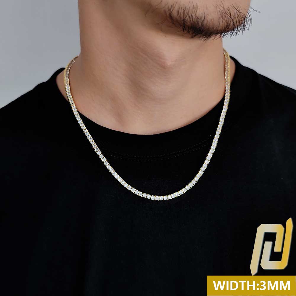 3mm 4mm 5mm Tennis Chain Necklace