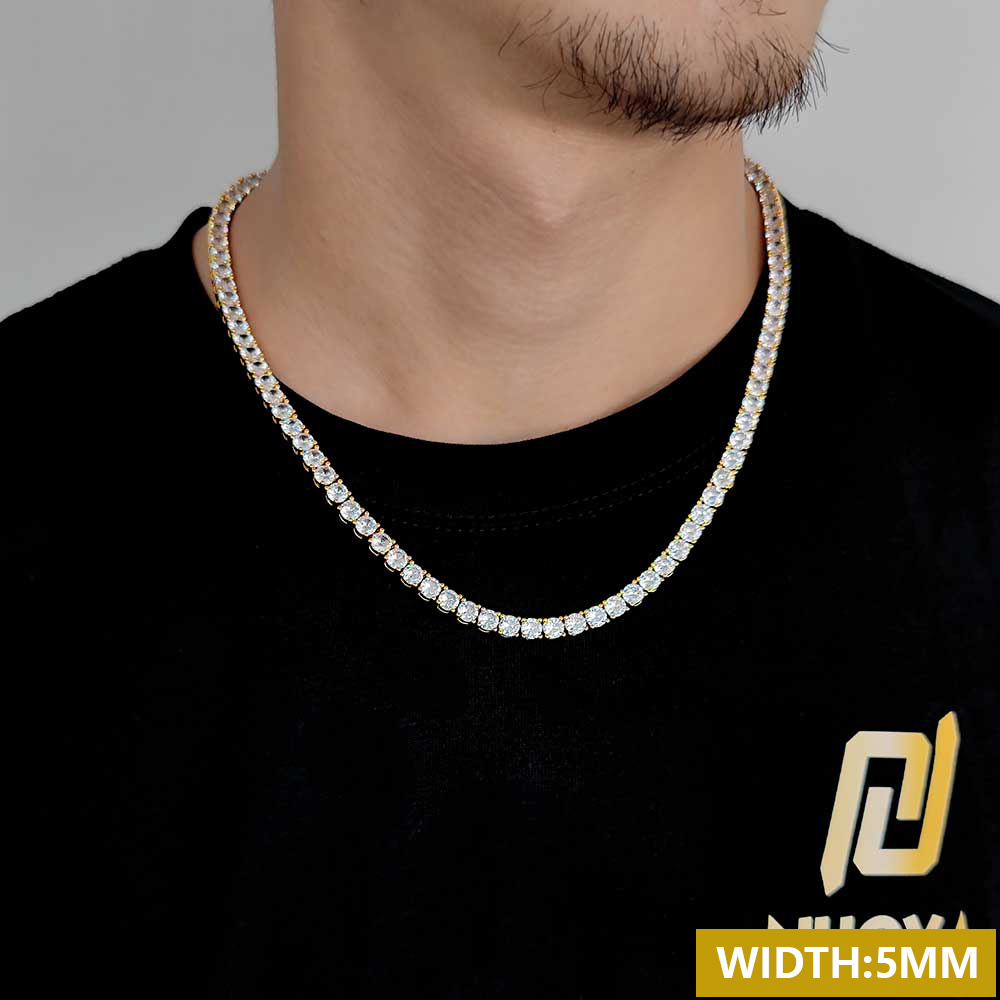 3/4/5mm CZ Spring Clasp Tennis Chain