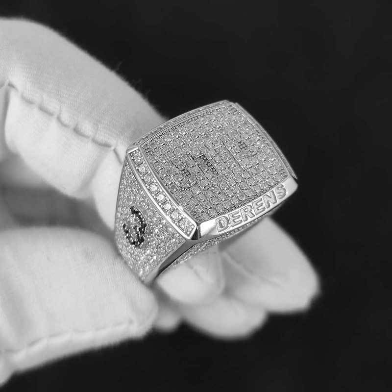 Custom Name Moissanite Ring in 925 Sterling Silver