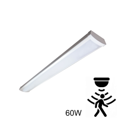 WS-WR4-60W-BS | 120-347V | 5CCT - 4FT LED Wraparound Light with Motion Sensor