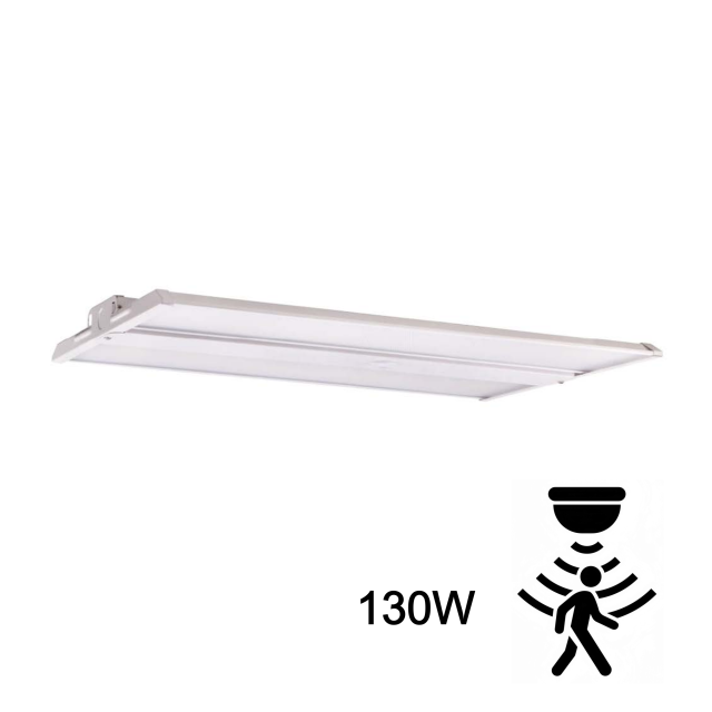 WS-LHB08-130W-BS | 120-347V | 2CCT - LED Linear High Bay Light with Motion Sensor