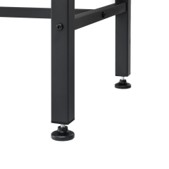 Wood Top Metal Base side table Industrial Bar Table with two chair--Adjustable table base Bistro Whiskey Pub Table,47.44"W x 15.75"D x 35.43"H,DJBZ001B