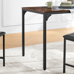 Modern Dining Room Set for 5 Pieces Dining Table Set, Particle board with Sturdy Metal Frame&Legs, soft-padded dining chair Armless for Space Saving,DJCZ001B