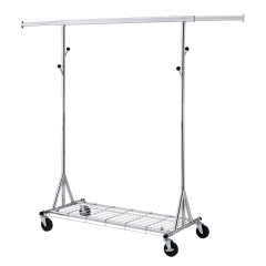 Garment Rack Heavy Duty Clothing Rack 600LBS Rolling Garment Racks for Hanging Clothes, Commercial Garment Rack Heavy Duty Clothes Rack Collapsible ＆ Portable Clothing Rack with Wheels,DJDG106C