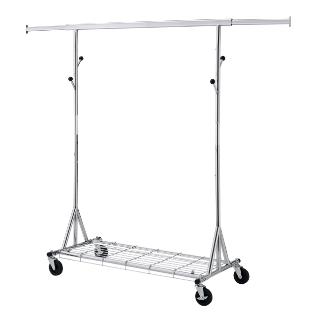 Garment Rack Heavy Duty Clothing Rack 600LBS Rolling Garment Racks for Hanging Clothes, Commercial Garment Rack Heavy Duty Clothes Rack Collapsible ＆ Portable Clothing Rack with Wheels,DJDG106C