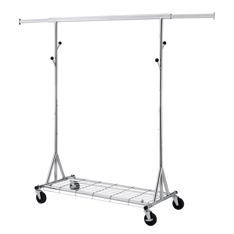 Garment Rack Heavy Duty Clothing Rack 600LBS Rolling Garment Racks for Hanging Clothes, Commercial Garment Rack Heavy Duty Clothes Rack Collapsible ＆ Portable Clothing Rack with Wheels,DJDG106C