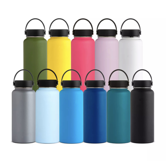 New Hydroflask water bottles hydro vacuum flask sports 40oz thermos custom logo and colors stainless steel with different lids