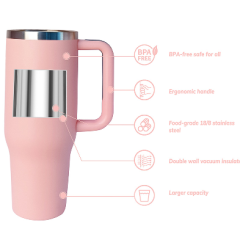 40OZ Double Wall Tumbler With Handle