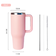 40OZ Double Wall Tumbler With Handle