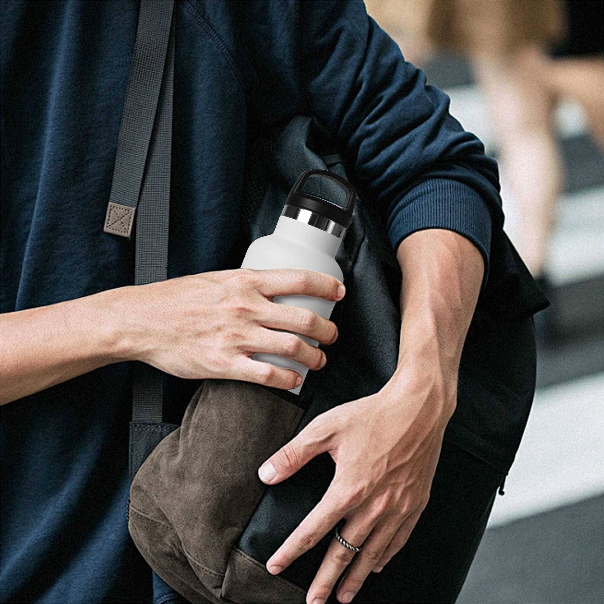 12OZ Standard Mouth Stainless Steel Sports Water Bottle