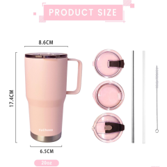 20OZ Stainless Steel Tumbler With Handle