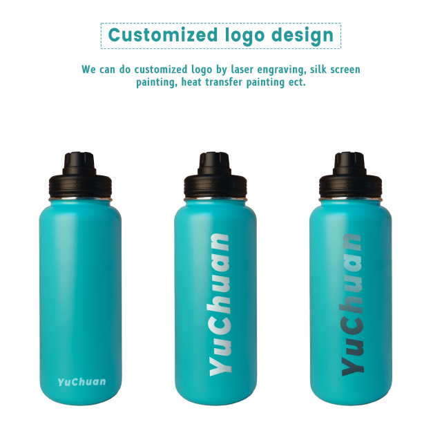 Yuchuan 32OZ Large Capacity Sports Water Bottle - Suitable For Different Lids
