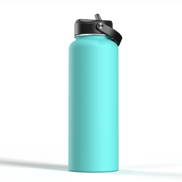 24OZ Straight Sports Water Bottle With Handle - Easy To Take Out For Camping