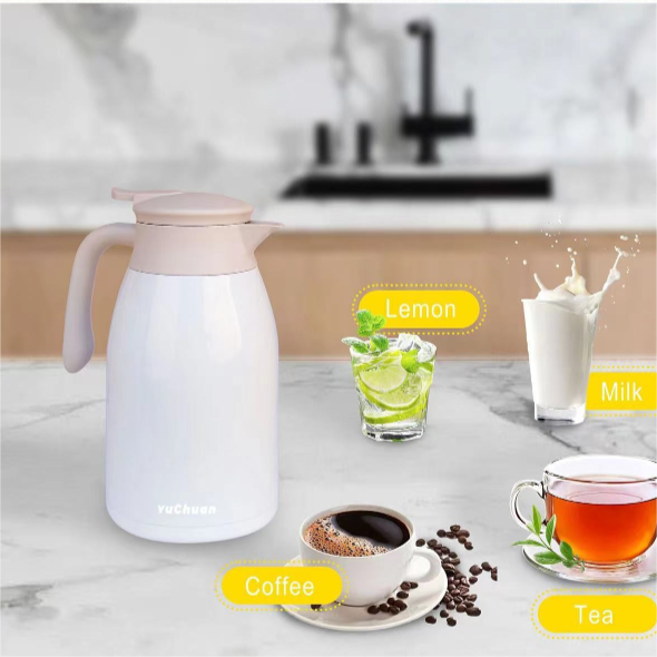 2.5L Coffee Pot With Handle - Insulated Stainless Steel Water Bottle