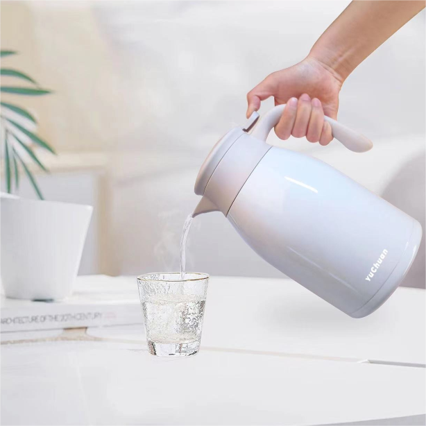 2.5L Coffee Pot With Handle - Insulated Stainless Steel Water Bottle