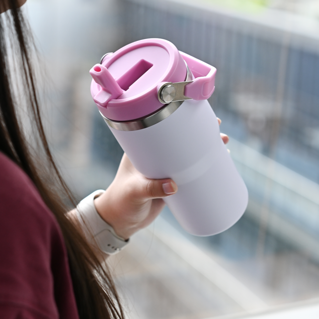 30OZ Leak Proof Travel Mug - Coffee Mug Stainless Steel With Lid And Straw