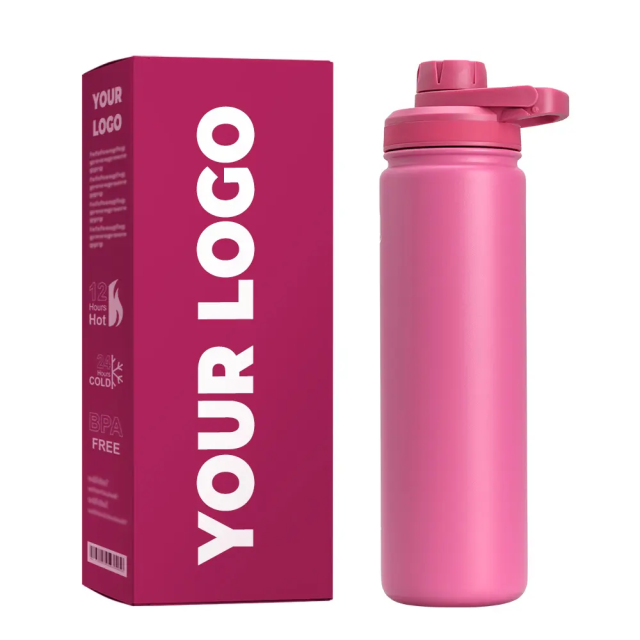 Yuchuan 22oz Sports Water Bottle - Double Wall Vacuum Insulation