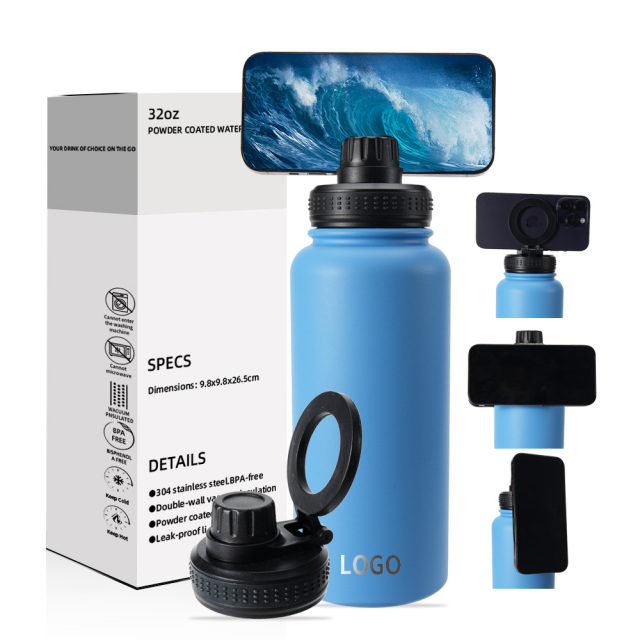 Yuchuan 32OZ Large Capacity Sports Water Bottle - Suitable For Different Lids