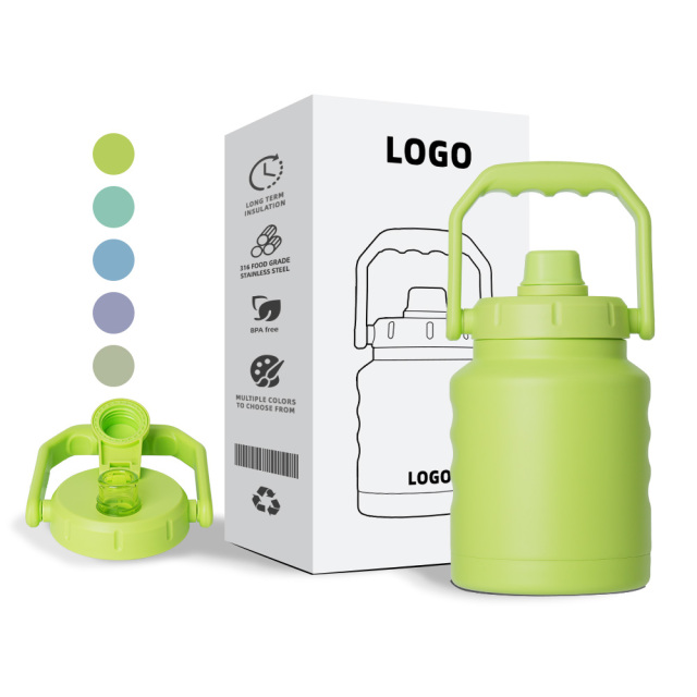 1.2L/1.8L New Handle Space Tumbler Stainless Steel Vacuum Insulated Eco-Friendly Drinkware with Handle Cup Lid