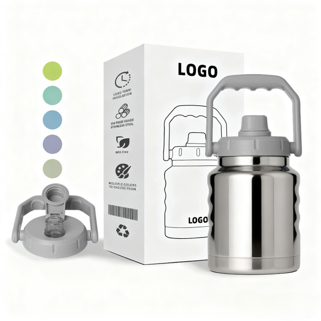 1.2L/1.8L New Handle Space Tumbler Stainless Steel Vacuum Insulated Eco-Friendly Drinkware with Handle Cup Lid
