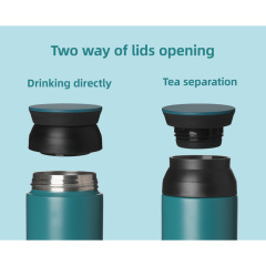 Yuchuan 350ml/500ml Stainless Steel Sports Water Bottle, BPA-Free Leakproof Vacuum Insulated Flask for Gym Travel Camping Outdoor