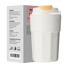 400ml Eco-Friendly Stainless Steel Coffee Mug, Ceramic Inner Coating, Double Wall Vacuum Insulated for Business Gifts