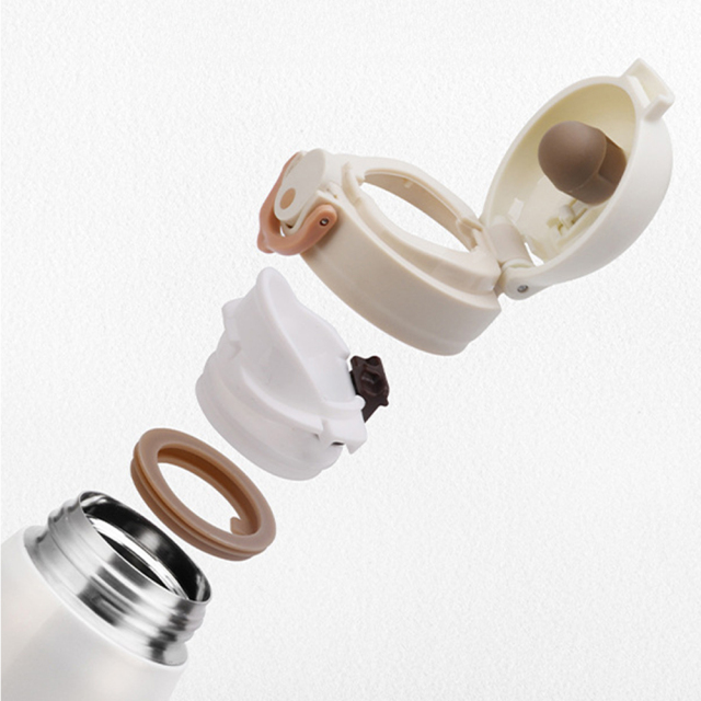 350ml/500ml Classic Stainless Steel Thermos with One-Click Flip Lid, 12-24 Hours Hot & Cold Retention, Cold Resistant Design for Travel