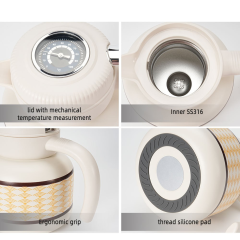 1L 316 Stainless Steel Smart Vacuum Insulated Flask with LED Temperature Display