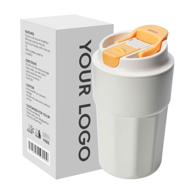 400ml Eco-Friendly Stainless Steel Coffee Mug, Ceramic Inner Coating, Double Wall Vacuum Insulated for Business Gifts