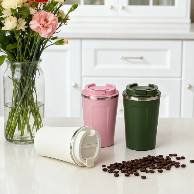 380ml/510ml Smart LED Temperature Display Stainless Steel Travel Mug BPA-Free Double Wall Vacuum Insulated Coffee Cup