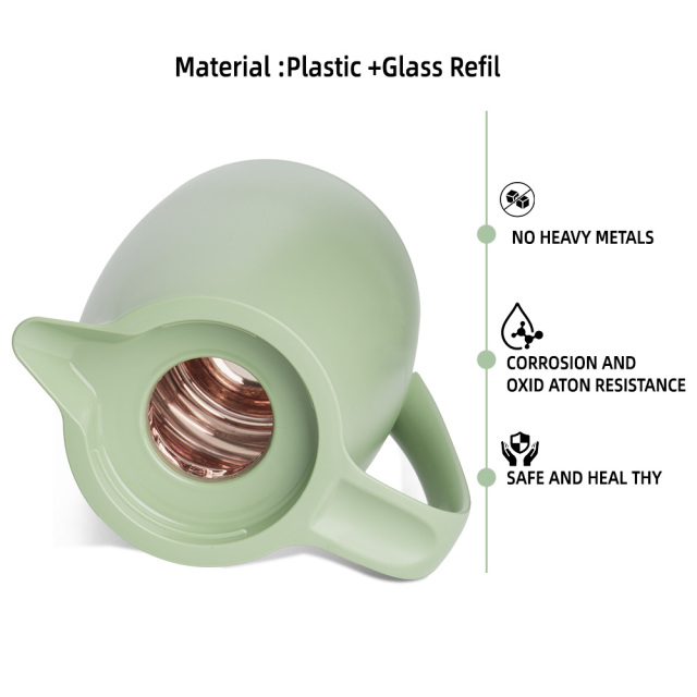 1.5L Customizable Large Capacity Coffee Pot, Food Grade Double Wall Vacuum Insulated, BPA-Free & Detachable Glass Liner