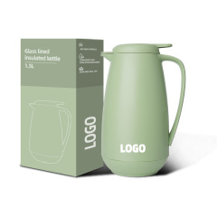 1.5L Customizable Large Capacity Coffee Pot, Food Grade Double Wall Vacuum Insulated, BPA-Free & Detachable Glass Liner