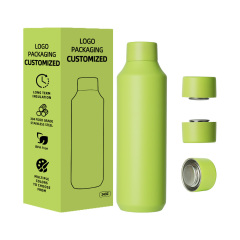 16/20/24oz Classic Stainless Steel Insulated Water Bottle, Eco-Friendly Vacuum Flask, 12-24 Hours Hot & Cold Thermal For Sports