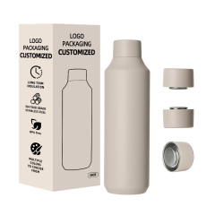 16/20/24oz Classic Stainless Steel Insulated Water Bottle, Eco-Friendly Vacuum Flask, 12-24 Hours Hot & Cold Thermal For Sports