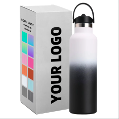 500ml Personalized Small Mouth Stainless Steel Travel Water Bottle, BPA-Free Vacuum Insulated Classic Flask