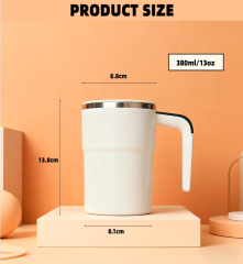 13oz Custom Shaker Stainless Steel Coffee Mug, Smart Digital Temperature Display Vacuum Insulated Water Bottle