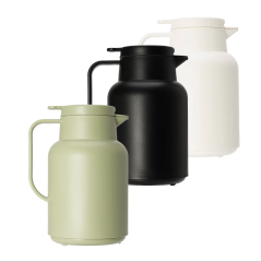 1.5/2L Double Wall Insulated Coffee Pot, Plastic & Glass Inner Refill, Custom Vacuum Thermos Water Jug