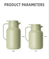 1.5/2L Double Wall Insulated Coffee Pot, Plastic & Glass Inner Refill, Custom Vacuum Thermos Water Jug