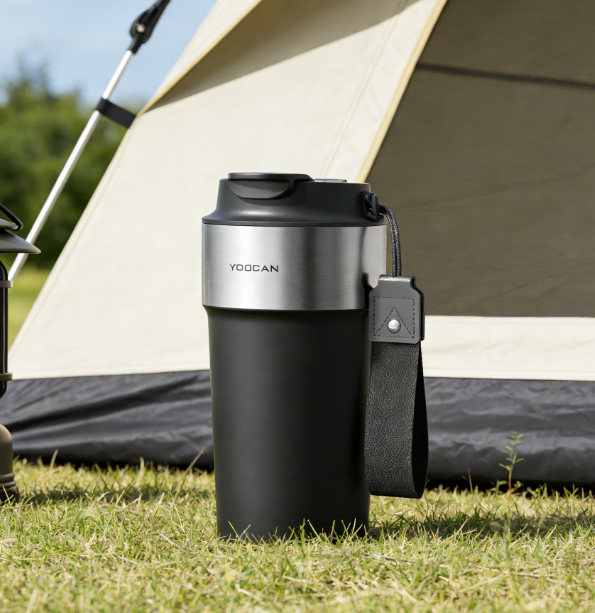 460ml Luxury Stainless Steel Vacuum Insulated Coffee Cup with Lid & Straw | 12-24H Hot/Cold Retention, Eco-Friendly Reusable Drinkware