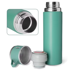 500ml Customizable Portable Double-Wall Stainless Steel Vacuum Insulated Thermal Mug & Tumbler Gift Set, Leakproof Vacuum Flask with 2 Extra Tea Cups Included, Reusable Thermal Cup Set for Business Gifts Home Travel & Daily Use